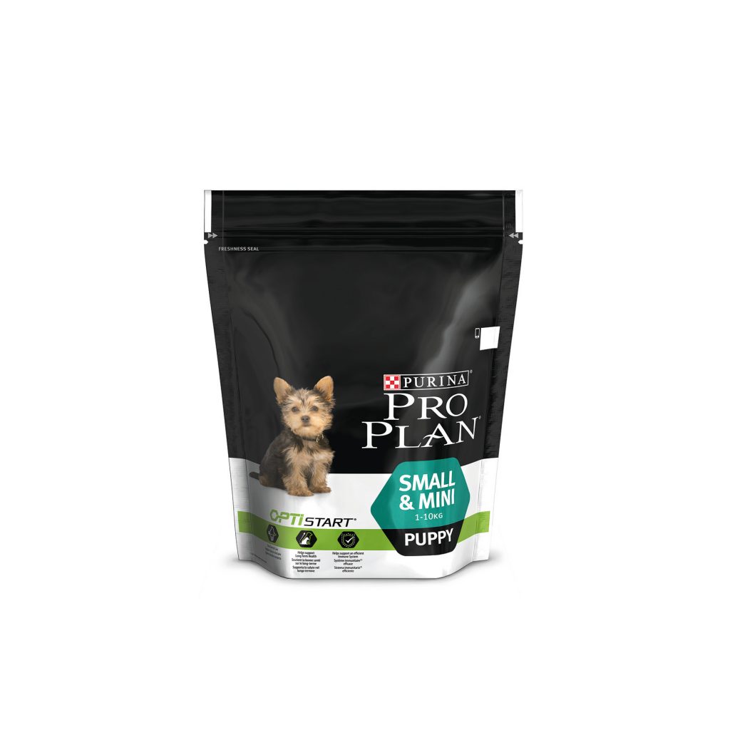 Pro Plan Puppy Small&amp;Mini - Суха храна за малки кученца, OPTISTART Дребни и мини породи, Пиле, пакет, 800gr — 1